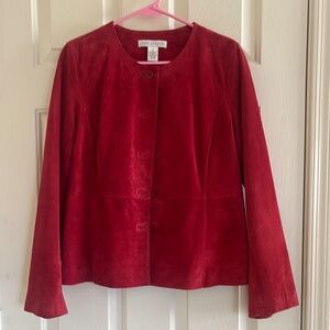 Women's Red Suede Jacket